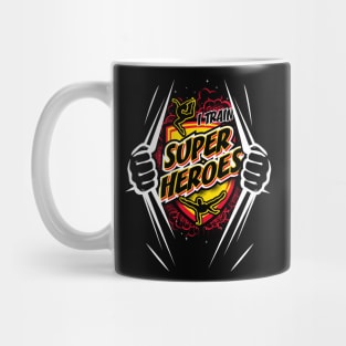 I Train Superheroes (Dark) Mug